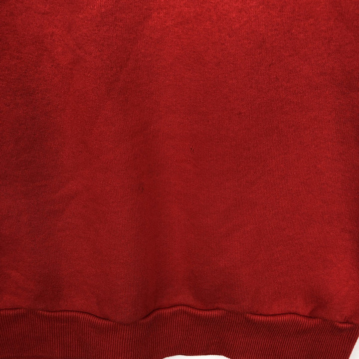 80'S Jerseys University of Wisconsin College Character Sweatshirt, Made in USA, Men's XL equivalent. polyester red type Vintage Second Hand