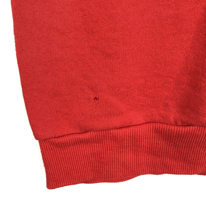 80'S Jerseys University of Wisconsin College Character Sweatshirt, Made in USA, Men's XL equivalent. polyester red type Vintage Second Hand