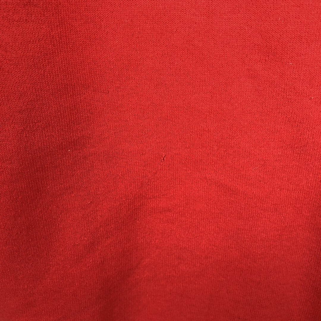 80'S Jerseys University of Wisconsin College Character Sweatshirt, Made in USA, Men's XL equivalent. polyester red type Vintage Second Hand