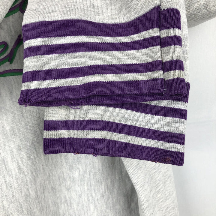 80s-90'S Kayzee College Sweatshirt, Made in USA, Men's Size M (Equivalent), Vintage cotton gray type Vintage Second Hand