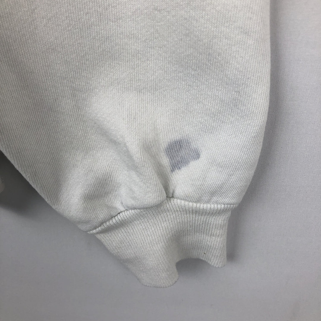 90'S Jerzees College Character Sweatshirt, Made in USA, Men's Size L (approx.), Vintage cotton white type Vintage Second Hand