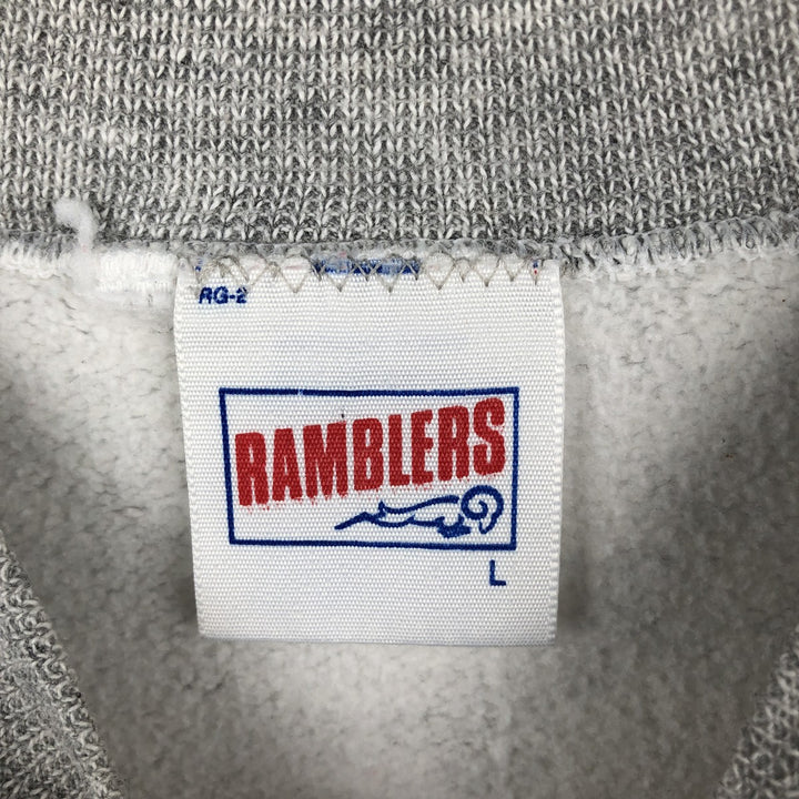 90'S Ramblers College Sweatshirt, Men's Size L (approx.), Vintage cotton gray type Vintage Second Hand