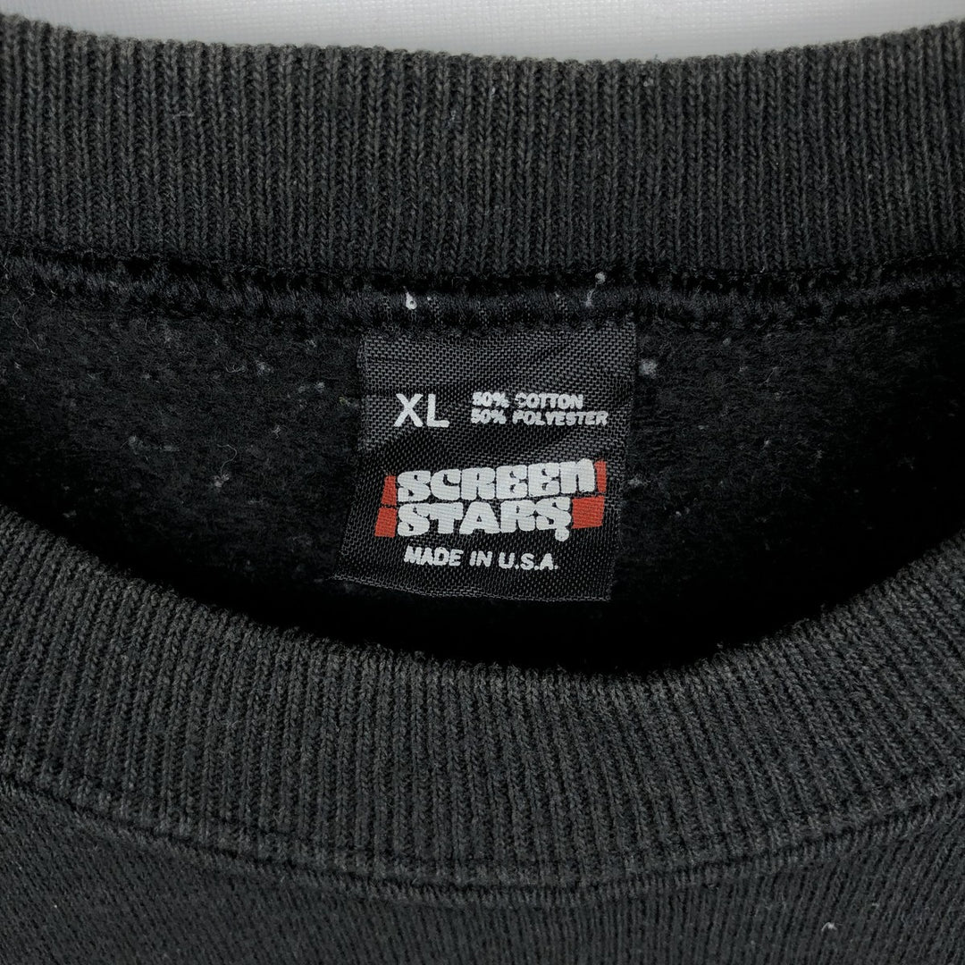 Vintage 90'S SCREEN STARS college sweatshirt, made in the USA, men's size XL cotton black type Vintage Second Hand