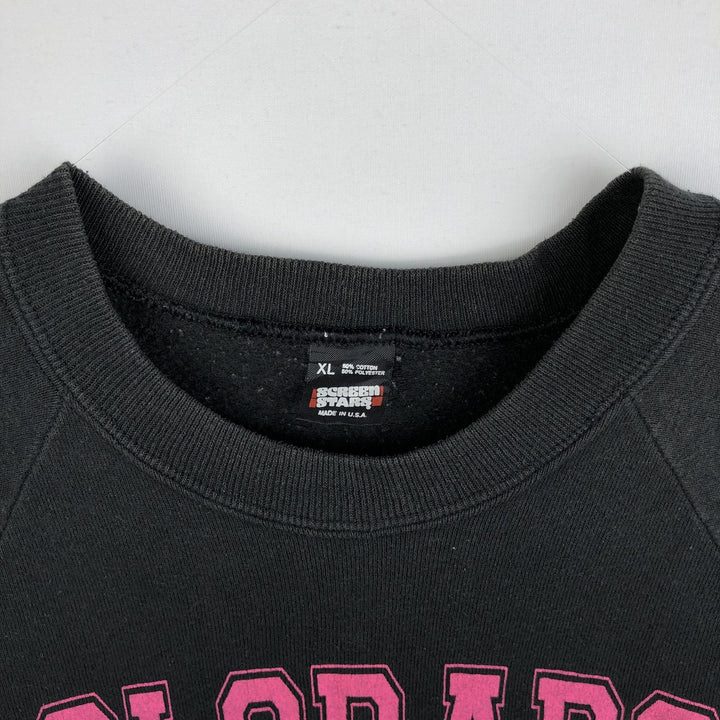 Vintage 90'S SCREEN STARS college sweatshirt, made in the USA, men's size XL cotton black type Vintage Second Hand