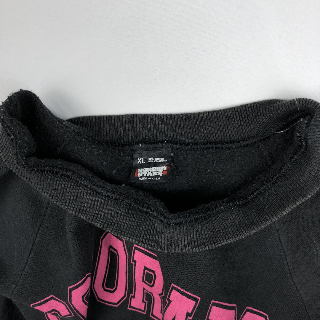 Vintage 90'S SCREEN STARS college sweatshirt, made in the USA, men's size XL cotton black type Vintage Second Hand