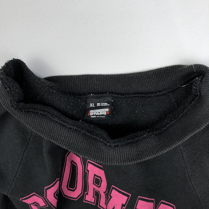 Vintage 90'S SCREEN STARS college sweatshirt, made in the USA, men's size XL cotton black type Vintage Second Hand