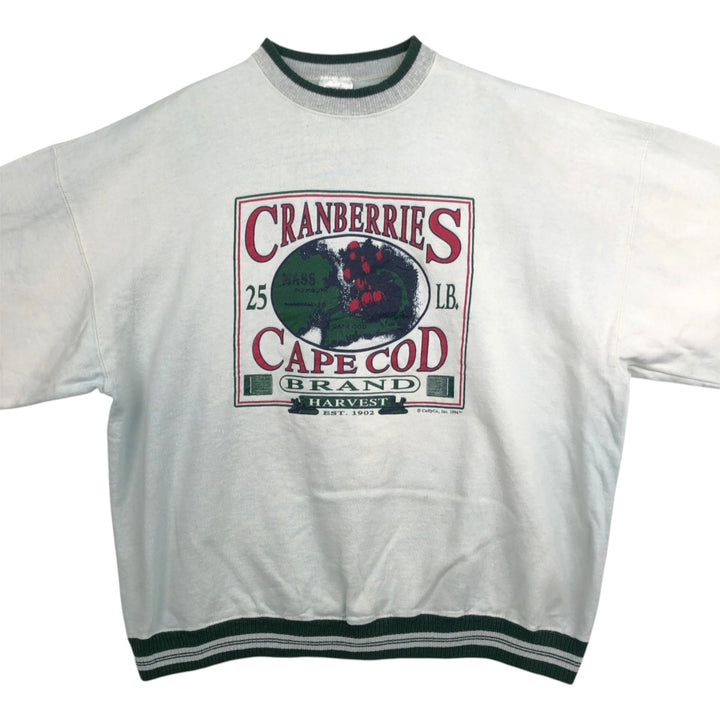90'S TULTEX printed sweatshirt, made in USA, men's XL size, vintage cotton white type Vintage Second Hand
