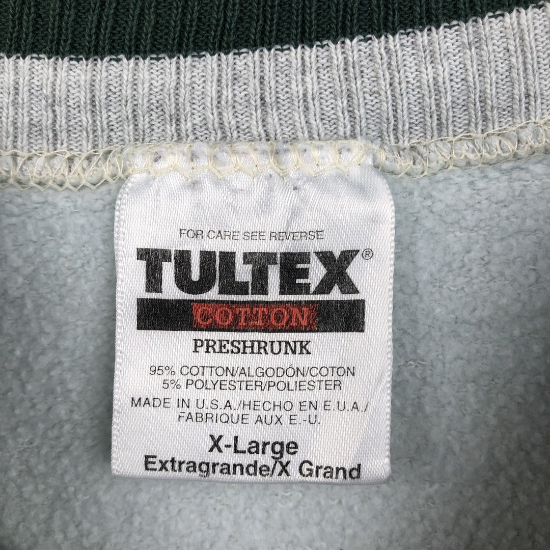 90'S TULTEX printed sweatshirt, made in USA, men's XL size, vintage cotton white type Vintage Second Hand