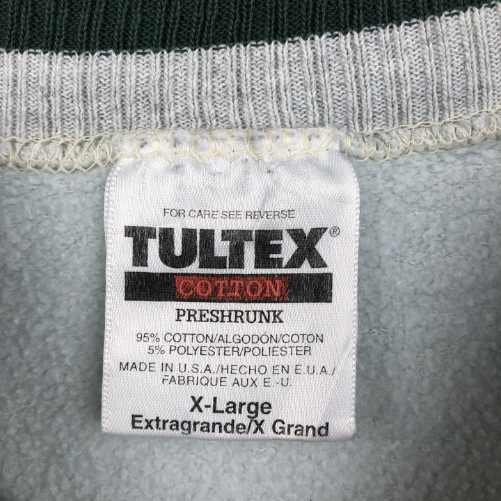 90'S TULTEX printed sweatshirt, made in USA, men's XL size, vintage cotton white type Vintage Second Hand