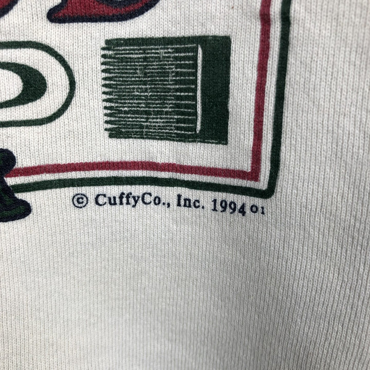 90'S TULTEX printed sweatshirt, made in USA, men's XL size, vintage cotton white type Vintage Second Hand