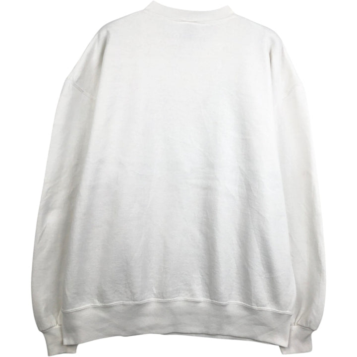 90'S Russell printed sweatshirt, sweatshirt, made in USA, men's XL size, vintage cotton white type Vintage Second Hand