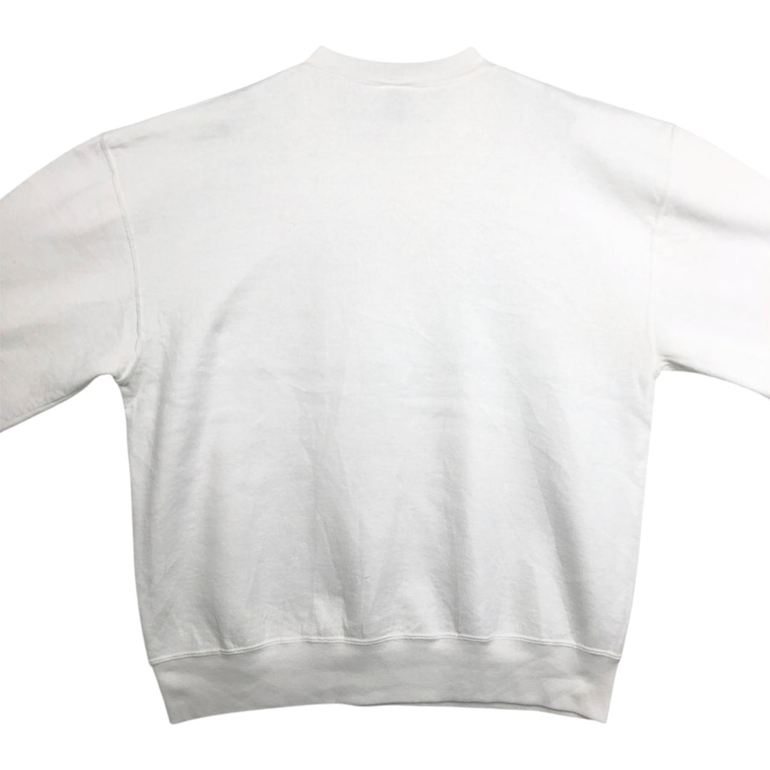 90'S Russell printed sweatshirt, sweatshirt, made in USA, men's XL size, vintage cotton white type Vintage Second Hand