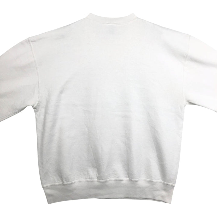 90'S Russell printed sweatshirt, sweatshirt, made in USA, men's XL size, vintage cotton white type Vintage Second Hand