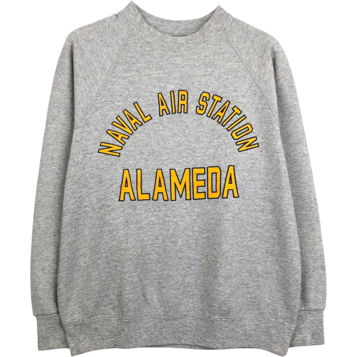 80'S Sophie print sweatshirt, made in USA, men's size L equivalent, vintage. polyester gray type Vintage Second Hand