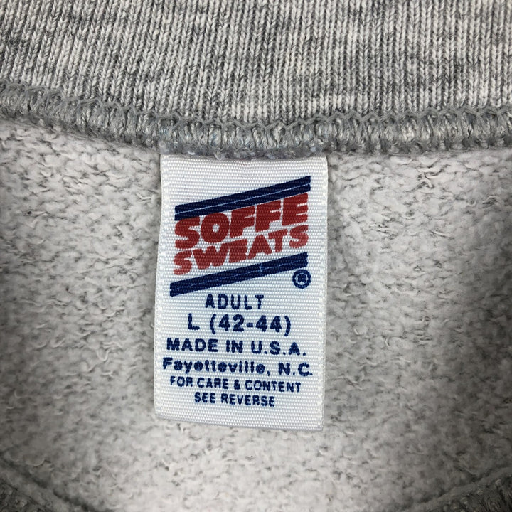80'S Sophie print sweatshirt, made in USA, men's size L equivalent, vintage. polyester gray type Vintage Second Hand