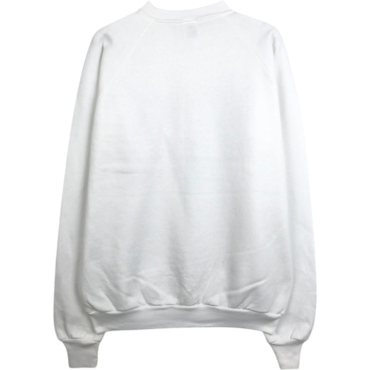 90'S Jerzees printed sweatshirt, men's size L equivalent, vintage. cotton white type Vintage Second Hand