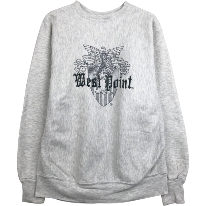 90'S MV SPORT PROWEAVE Print Sweatshirt, Made in USA, Men's Size M (Equivalent), Vintage cotton gray type Vintage Second Hand
