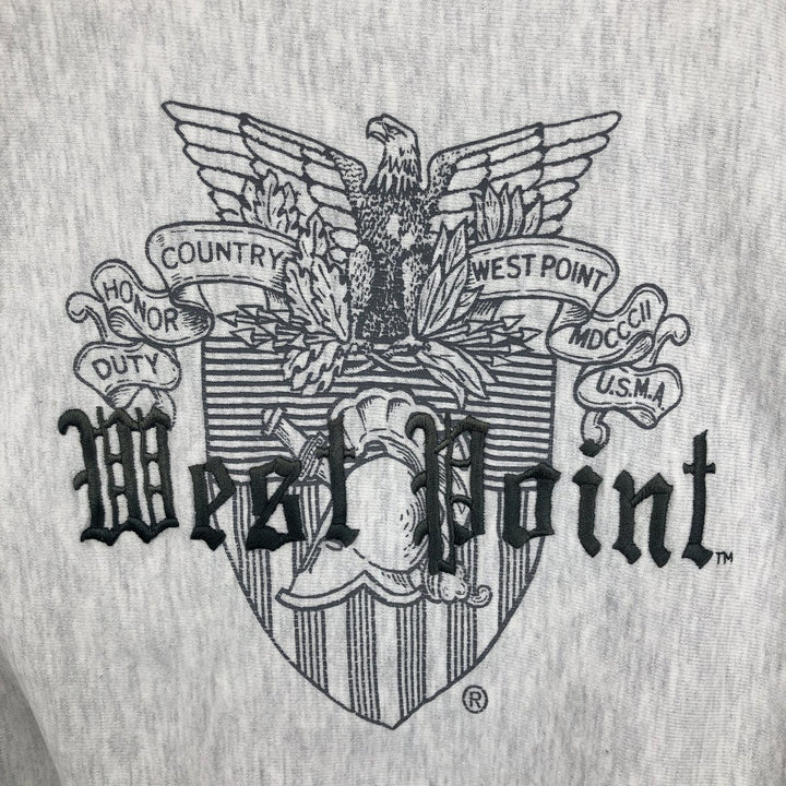 90'S MV SPORT PROWEAVE Print Sweatshirt, Made in USA, Men's Size M (Equivalent), Vintage cotton gray type Vintage Second Hand