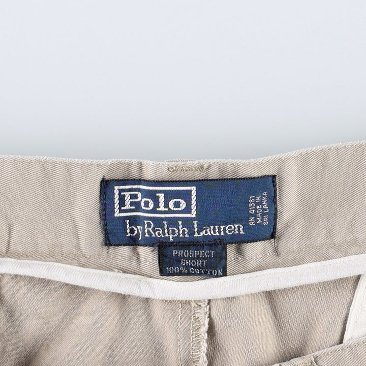 Ralph Lauren POLO by Ralph Lauren PROSPECT SHORT chino shorts, men's size W37 cotton Beige type Vintage Second Hand
