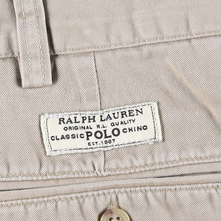Ralph Lauren POLO by Ralph Lauren PROSPECT SHORT chino shorts, men's size W37 cotton Beige type Vintage Second Hand