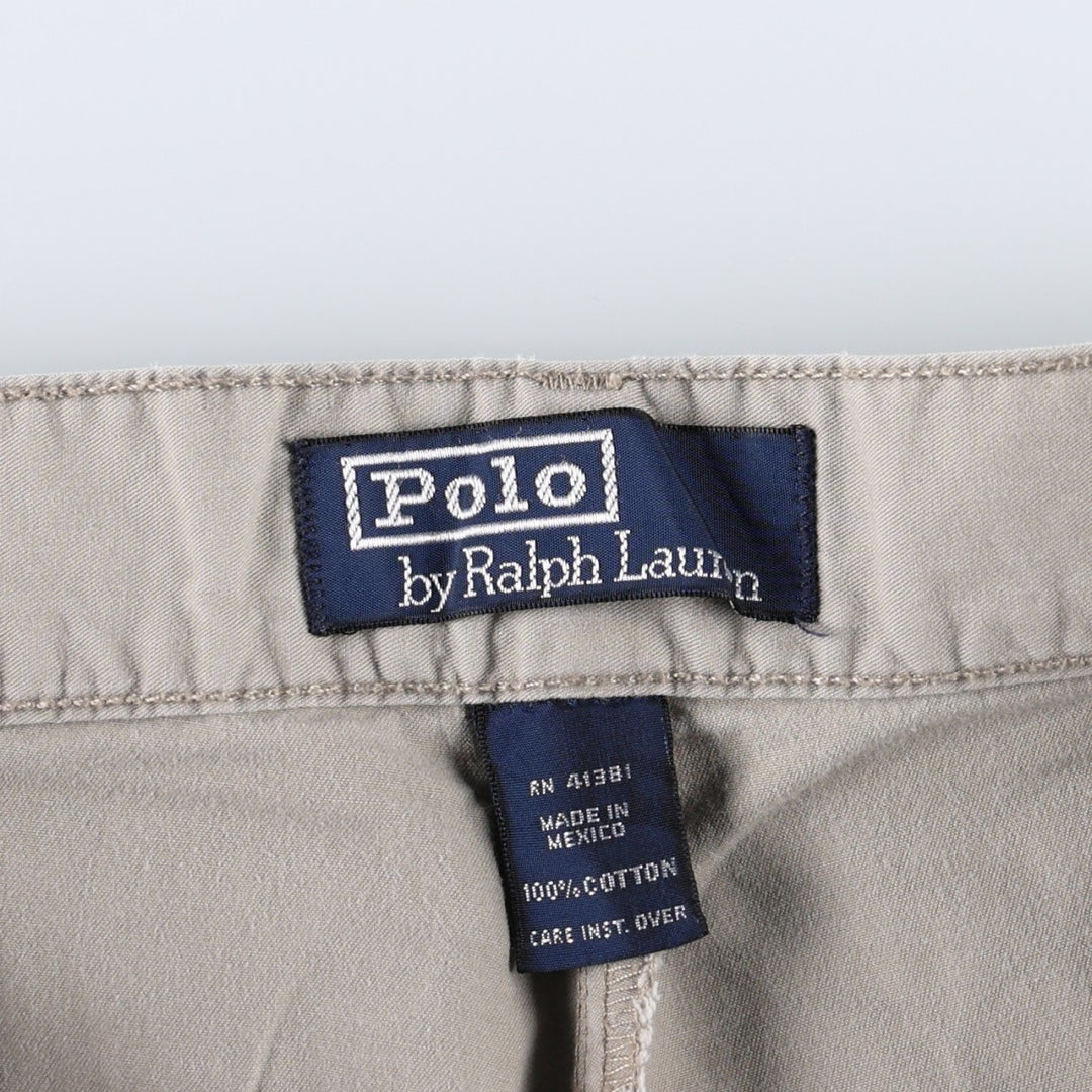 Ralph Lauren POLO by Ralph Lauren Two-pleat Chino Shorts, Men's, Size W37 cotton Beige type Vintage Second Hand
