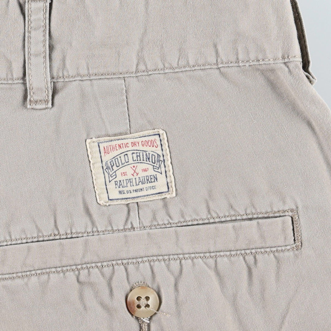 Ralph Lauren POLO by Ralph Lauren Two-pleat Chino Shorts, Men's, Size W37 cotton Beige type Vintage Second Hand