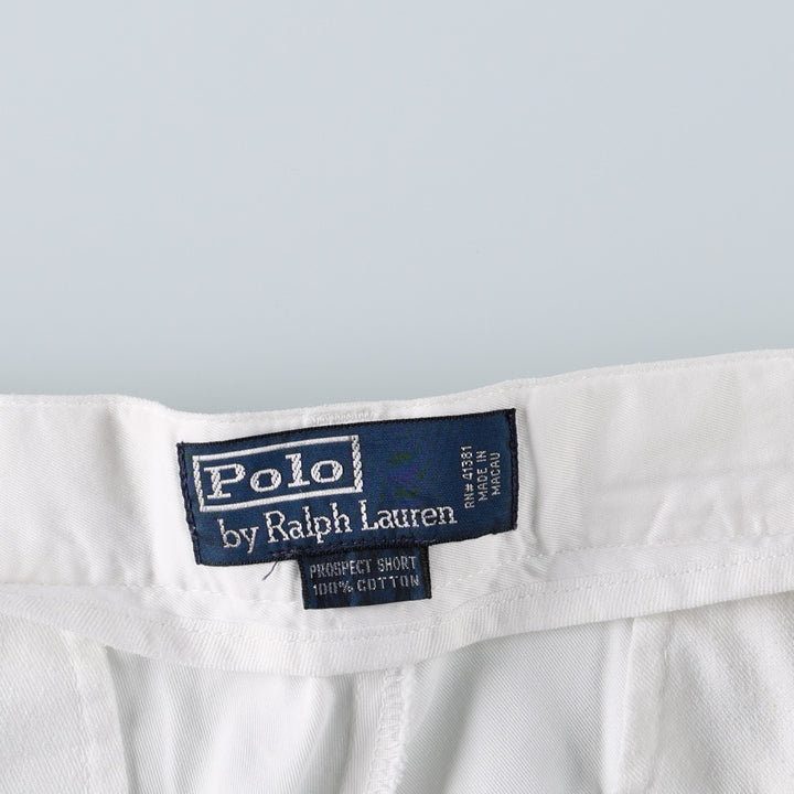 Ralph Lauren POLO by Ralph Lauren PROSPECT SHORT Chino shorts Short pants Men's w36 equivalent cotton white type Vintage Second Hand