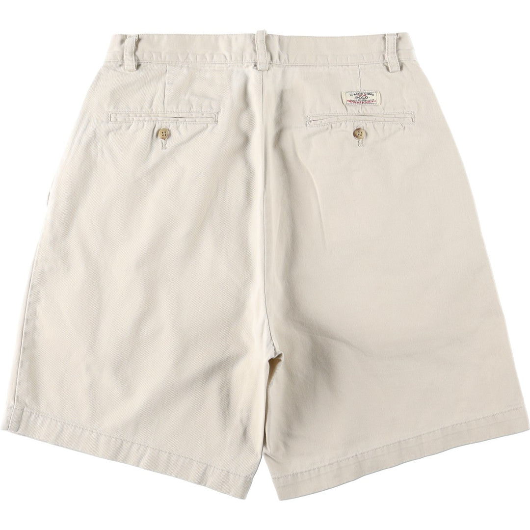 Ralph Lauren Polo Ralph Lauren TYLER SHORT Two-Pleat Chino Shorts Men's W32 (approx.) cotton Beige type Vintage Second Hand