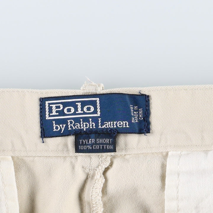 Ralph Lauren Polo Ralph Lauren TYLER SHORT Two-Pleat Chino Shorts Men's W32 (approx.) cotton Beige type Vintage Second Hand