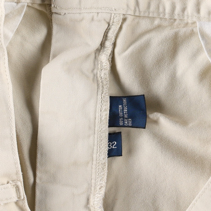 Ralph Lauren Polo Ralph Lauren TYLER SHORT Two-Pleat Chino Shorts Men's W32 (approx.) cotton Beige type Vintage Second Hand