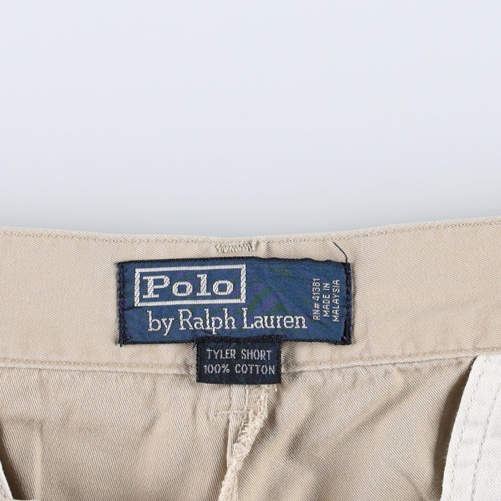 Ralph Lauren Polo Ralph Lauren TYLER SHORT Two-Pleat Chino Shorts Men's W36 (approx.) cotton Beige type Vintage Second Hand
