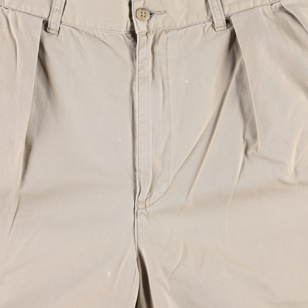 Ralph Lauren Polo Ralph Lauren TYLER SHORT Two-Pleat Chino Shorts Men's W36 (approx.) cotton Beige type Vintage Second Hand