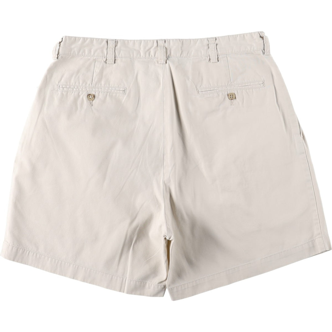 Ralph Lauren POLO by Ralph Lauren ANDREW SHORT Two-pleat chino shorts, short pants, men's size W32 cotton Beige type Vintage Second Hand