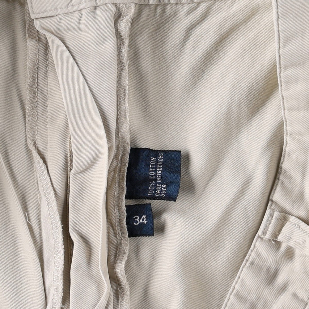 Ralph Lauren POLO by Ralph Lauren ANDREW SHORT Two-pleat chino shorts, short pants, men's size W32 cotton Beige type Vintage Second Hand