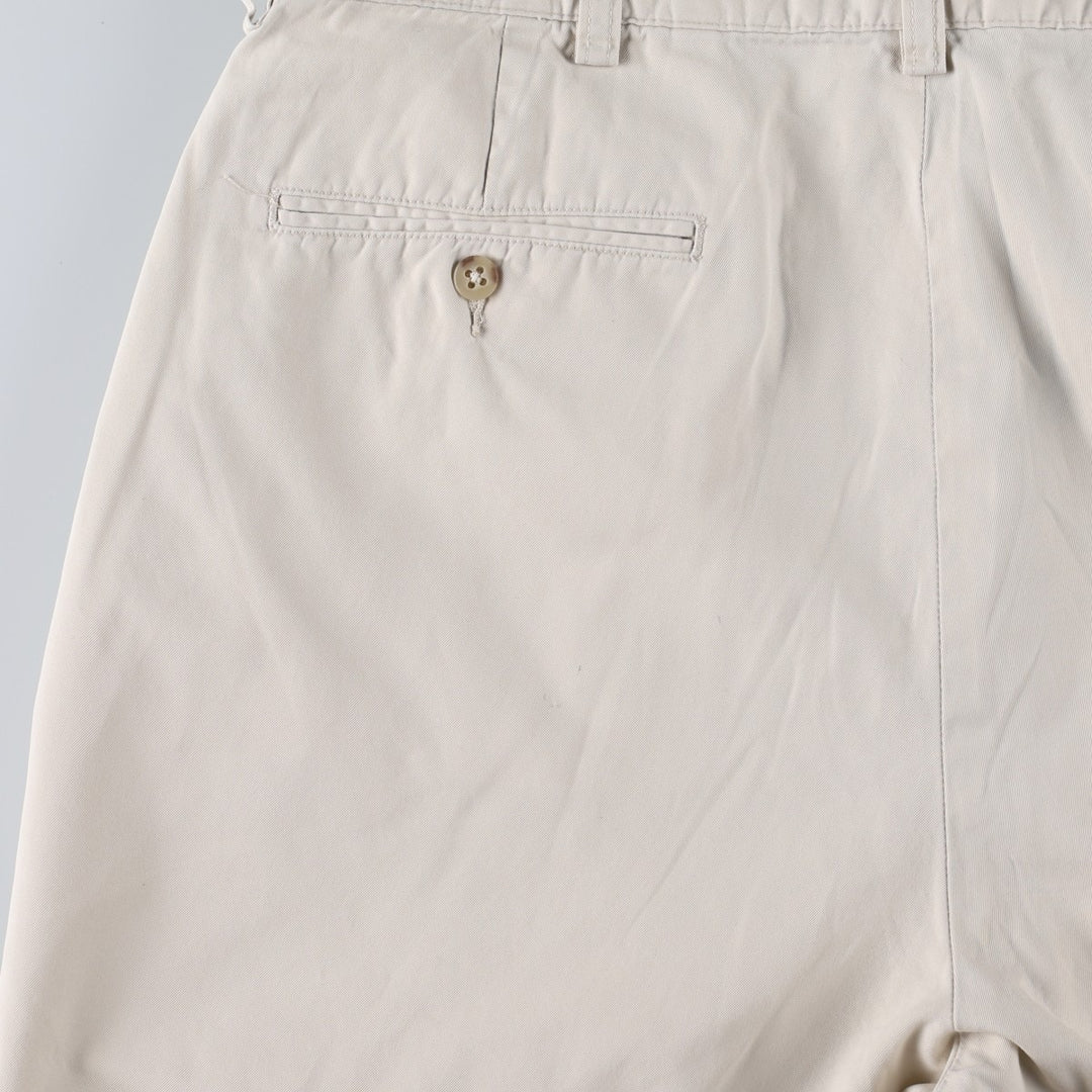 Ralph Lauren POLO by Ralph Lauren ANDREW SHORT Two-pleat chino shorts, short pants, men's size W32 cotton Beige type Vintage Second Hand