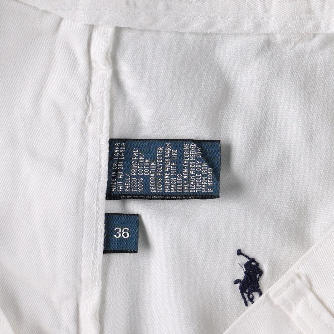 Ralph Lauren POLO by Ralph Lauren PROSPECT SHORT All-Over Print Chino Shorts, Men's Size W37 cotton white type Vintage Second Hand