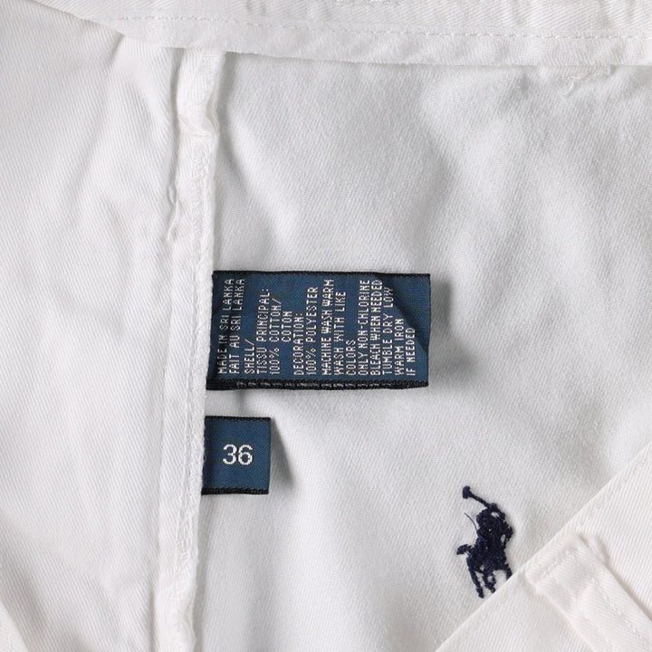 Ralph Lauren POLO by Ralph Lauren PROSPECT SHORT All-Over Print Chino Shorts, Men's Size W37 cotton white type Vintage Second Hand