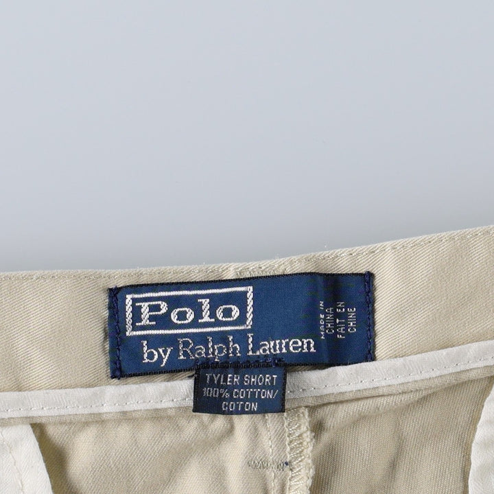 Ralph Lauren Polo Ralph Lauren TYLER SHORT Two-Pleat Chino Shorts Men's W36 (approx.) cotton Beige type Vintage Second Hand