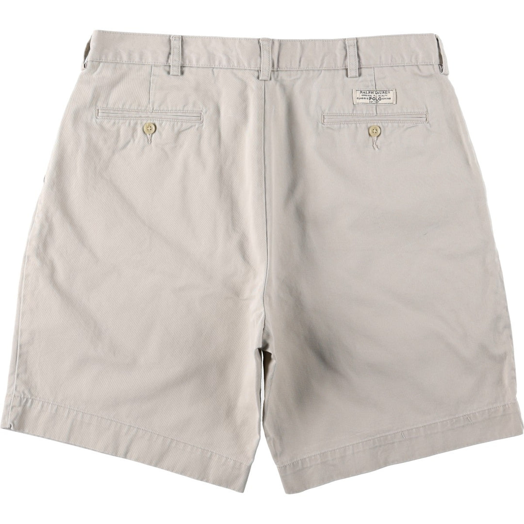 Ralph Lauren POLO by Ralph Lauren PROSPECT SHORT chino shorts, men's size W37 cotton Beige type Vintage Second Hand