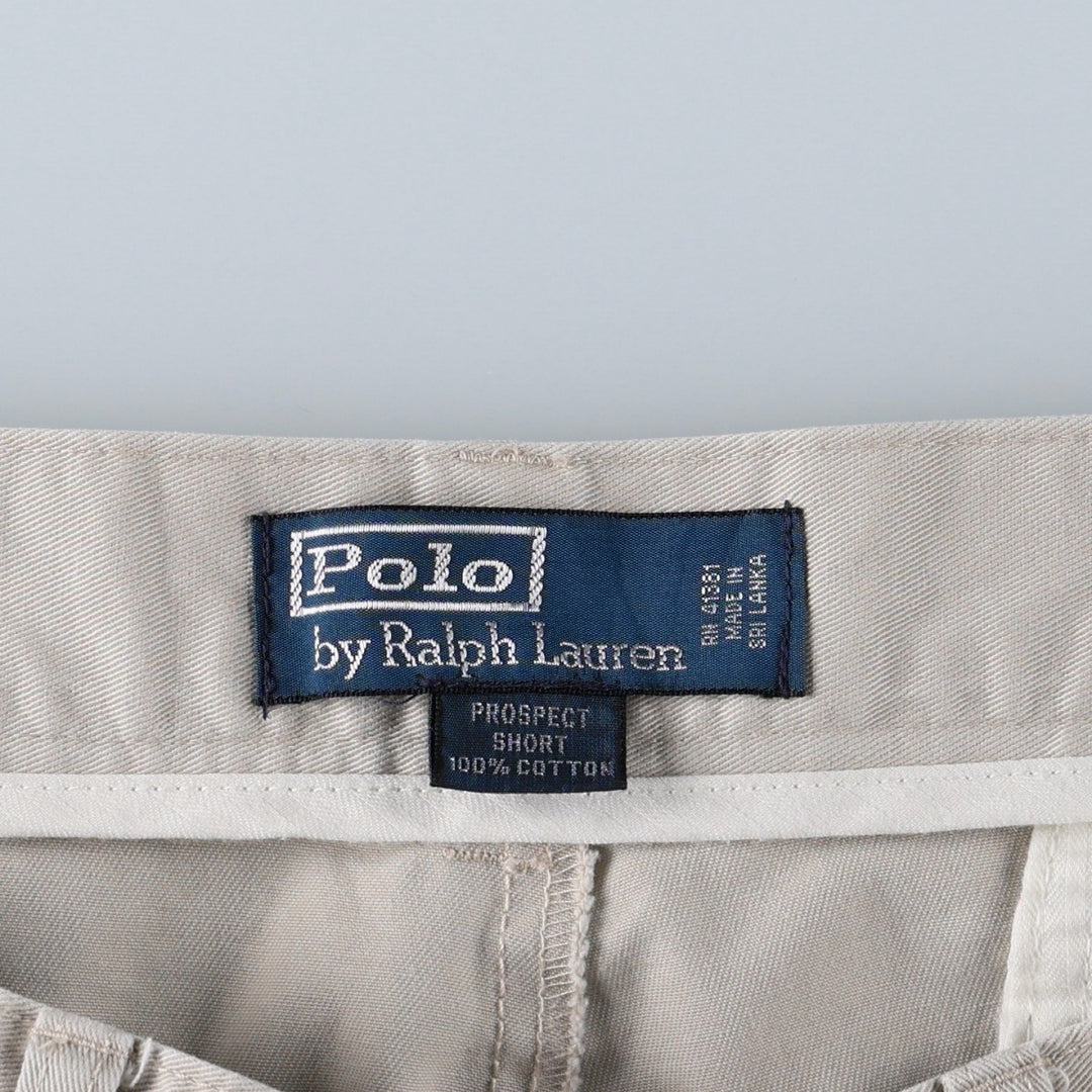 Ralph Lauren POLO by Ralph Lauren PROSPECT SHORT chino shorts, men's size W37 cotton Beige type Vintage Second Hand