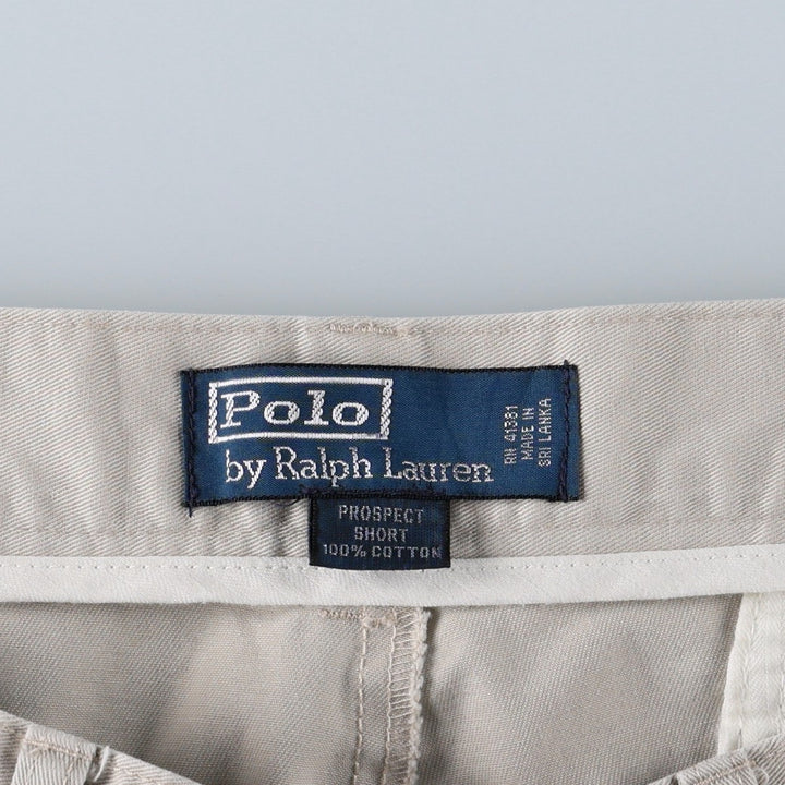 Ralph Lauren POLO by Ralph Lauren PROSPECT SHORT chino shorts, men's size W37 cotton Beige type Vintage Second Hand