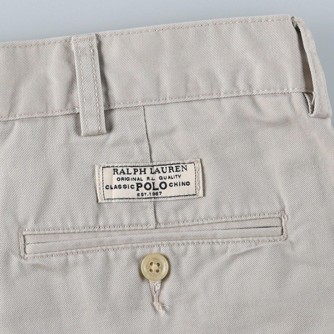 Ralph Lauren POLO by Ralph Lauren PROSPECT SHORT chino shorts, men's size W37 cotton Beige type Vintage Second Hand