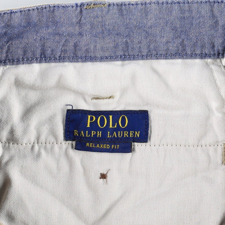 Ralph Lauren POLO RALPH LAUREN RELAXED FIT Chino Shorts, Men's Size W31 (approx.) cotton Beige type Vintage Second Hand