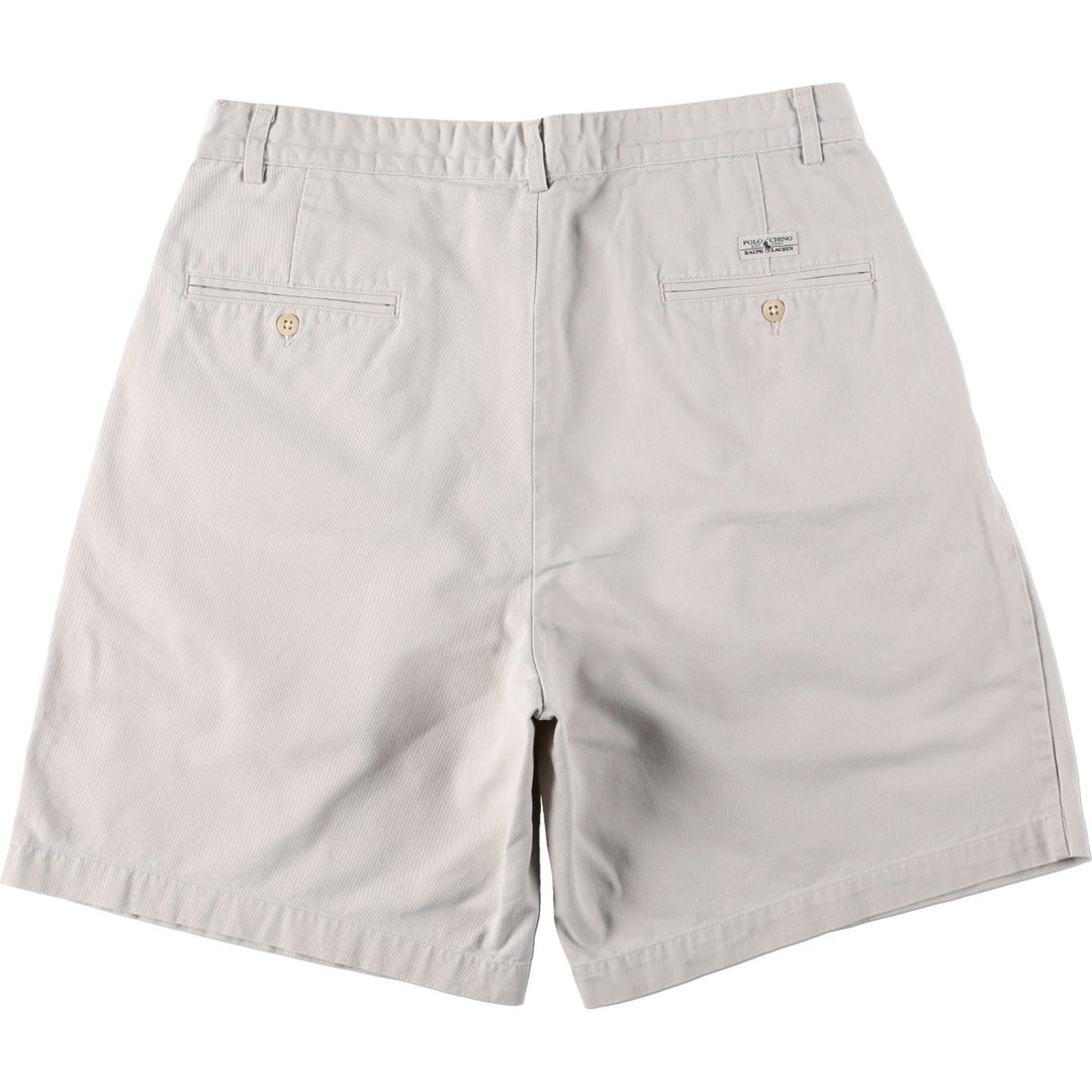 Ralph Lauren Polo Ralph Lauren TYLER SHORT Two-Pleat Chino Shorts Men's W34 (approx.) unclear Beige type Vintage Second Hand