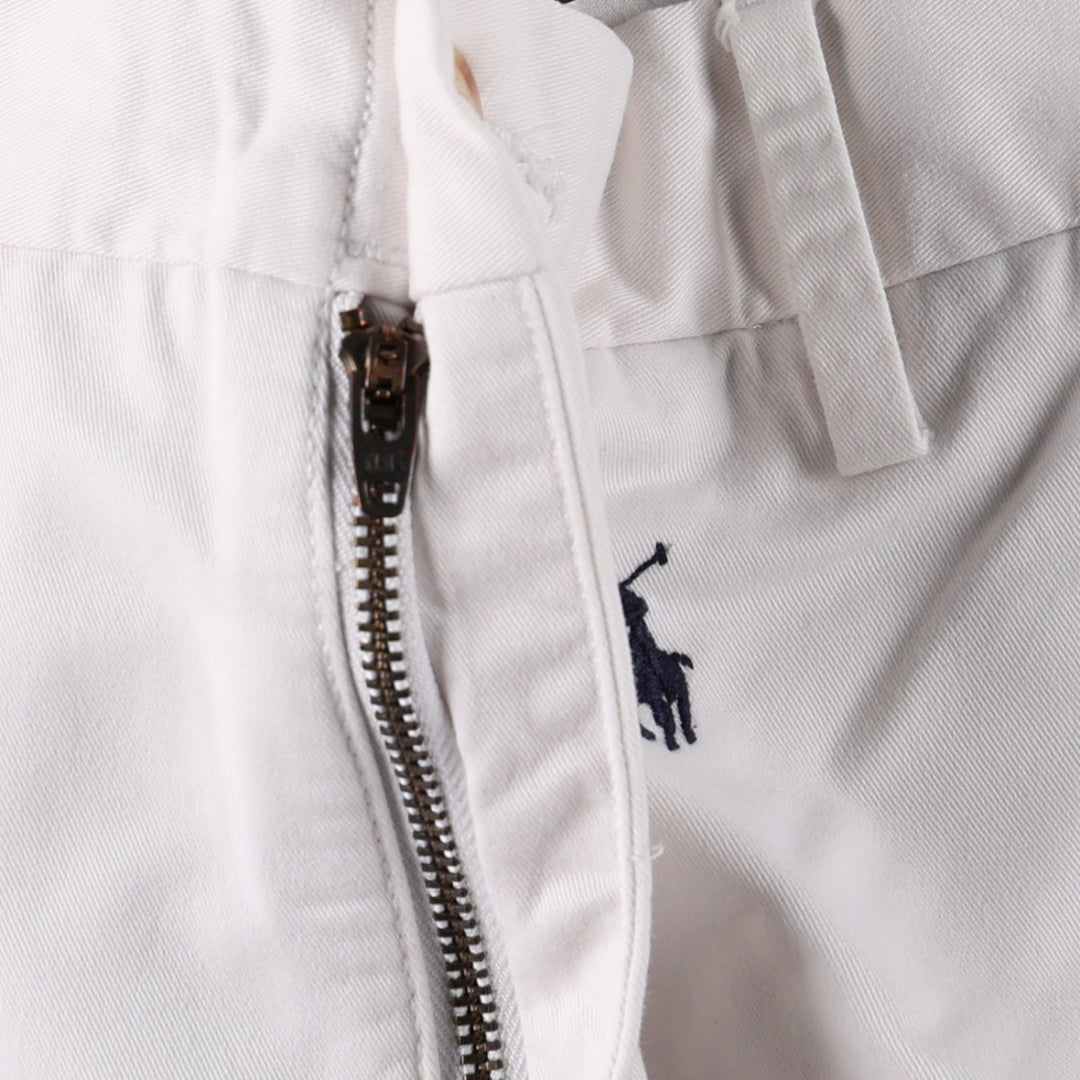 Ralph Lauren POLO RALPH LAUREN STRUTCH CLASSIC FIT all-over print chino shorts, men's size W34 (approx.) cotton white type Vintage Second Hand