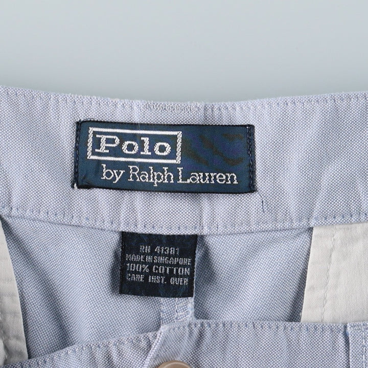 Ralph Lauren POLO by Ralph Lauren PHILIP SHORT Chino Shorts, Men's Size W33 cotton Blue type light blue Vintage Second Hand
