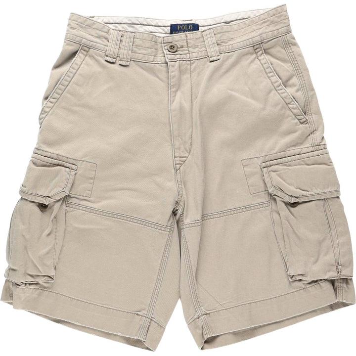 Ralph Lauren POLO RALPH LAUREN cargo shorts, half pants, men's size w33 cotton Beige type Vintage Second Hand