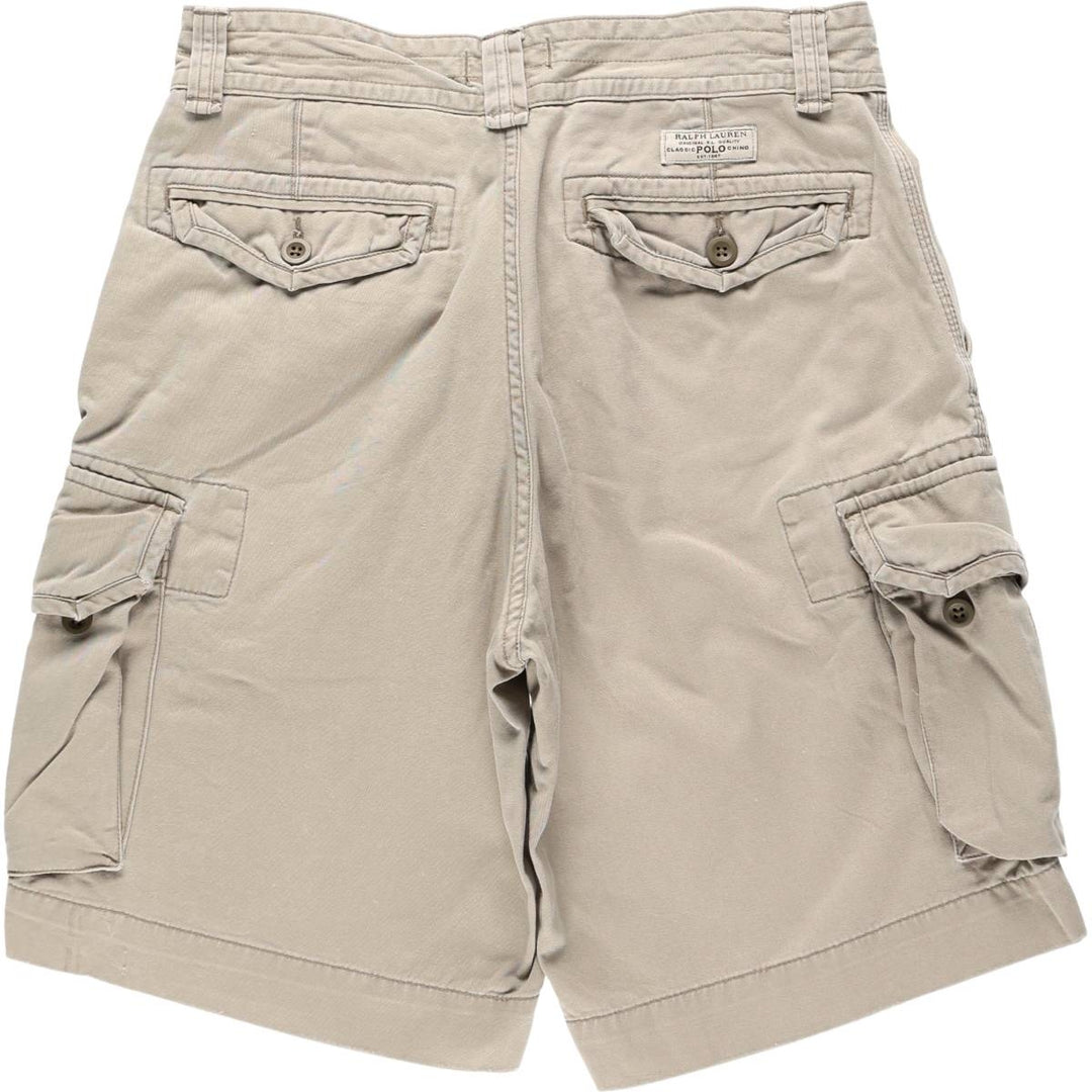 Ralph Lauren POLO RALPH LAUREN cargo shorts, half pants, men's size w33 cotton Beige type Vintage Second Hand