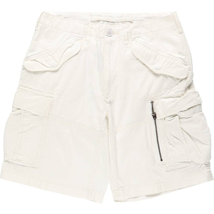 Ralph Lauren POLO RALPH LAUREN CLASSIC FIT Ripstop Cargo Shorts (Men's W31 equivalent) cotton white type Vintage Second Hand