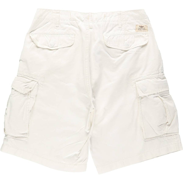 Ralph Lauren POLO RALPH LAUREN CLASSIC FIT Ripstop Cargo Shorts (Men's W31 equivalent) cotton white type Vintage Second Hand